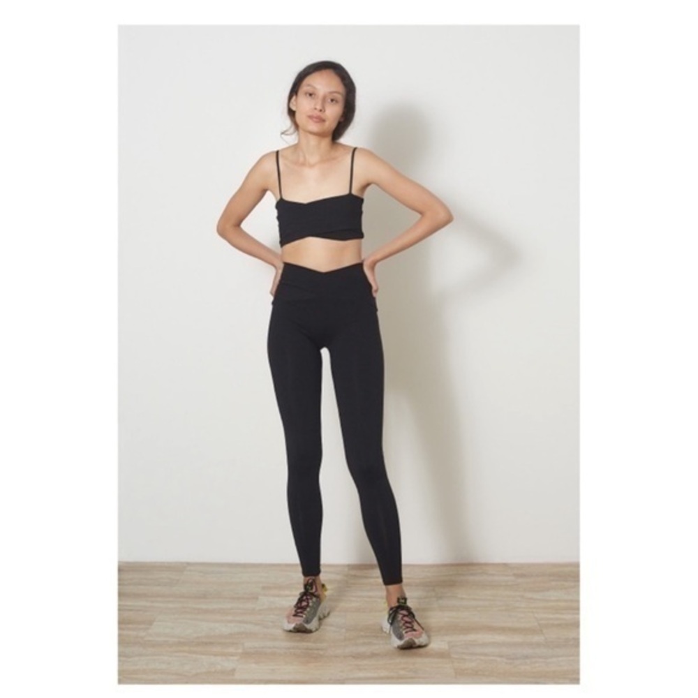 Live The Process Criss Cross Navy‎ Blue Leggings Size XSP